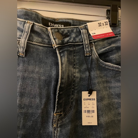 NWT Express Men’s Jeans Blue size 32x32 - Picture 2 of 4